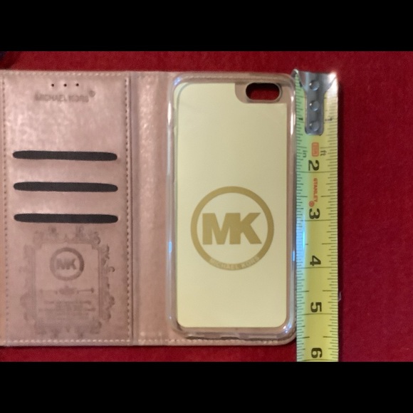 NWOT Michael Kors cell phone case black and gray signature coated canvas - Picture 7 of 7